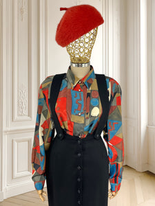Cămașă vintage cu print geometric mărimea XL