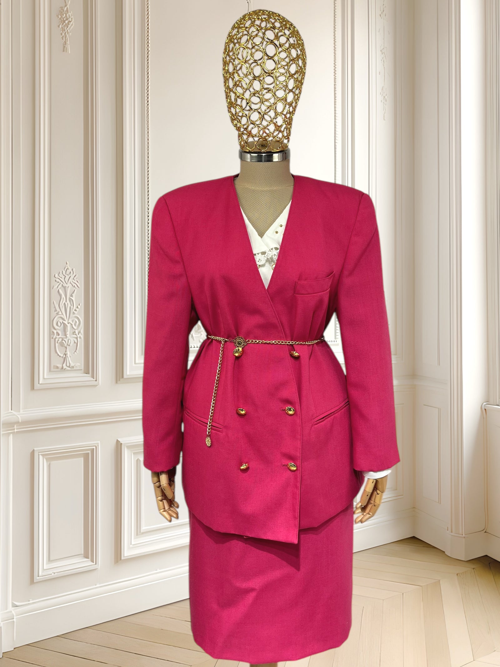 Compleu vintage roz potrivit pentru M/L