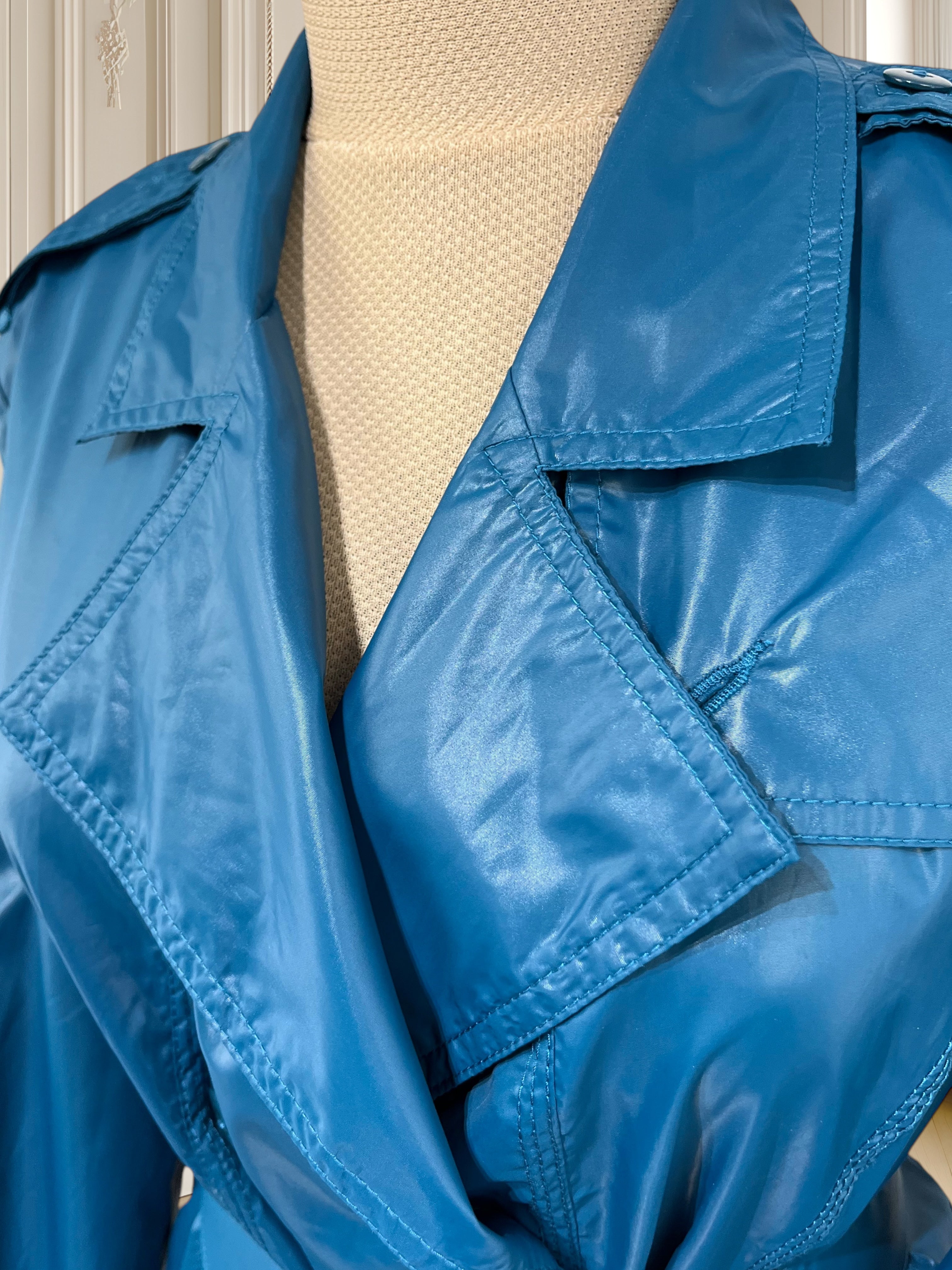 Trench coat turcoaz mărimea L