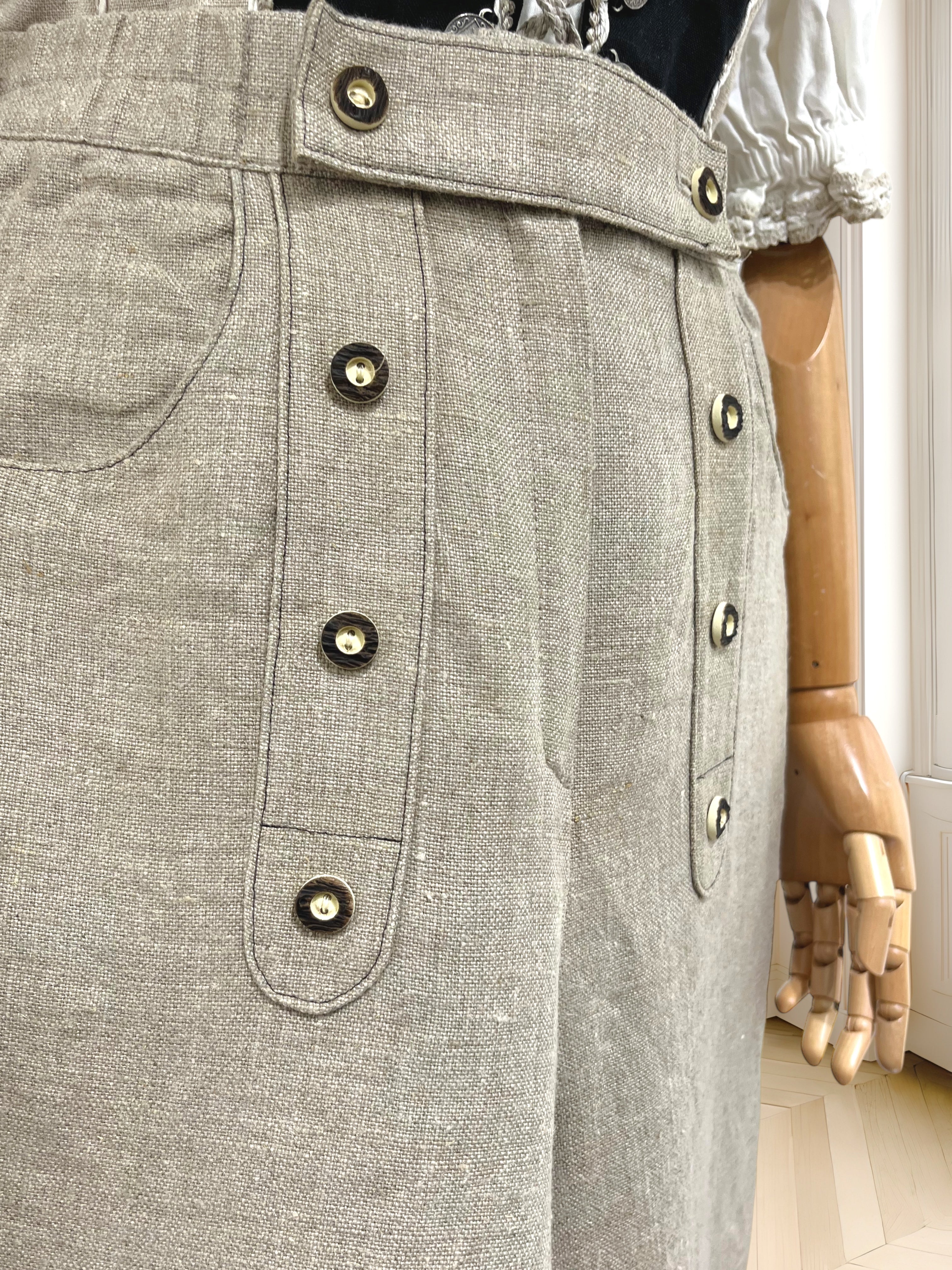 Pantaloni vintage din amestec de in mărimea M