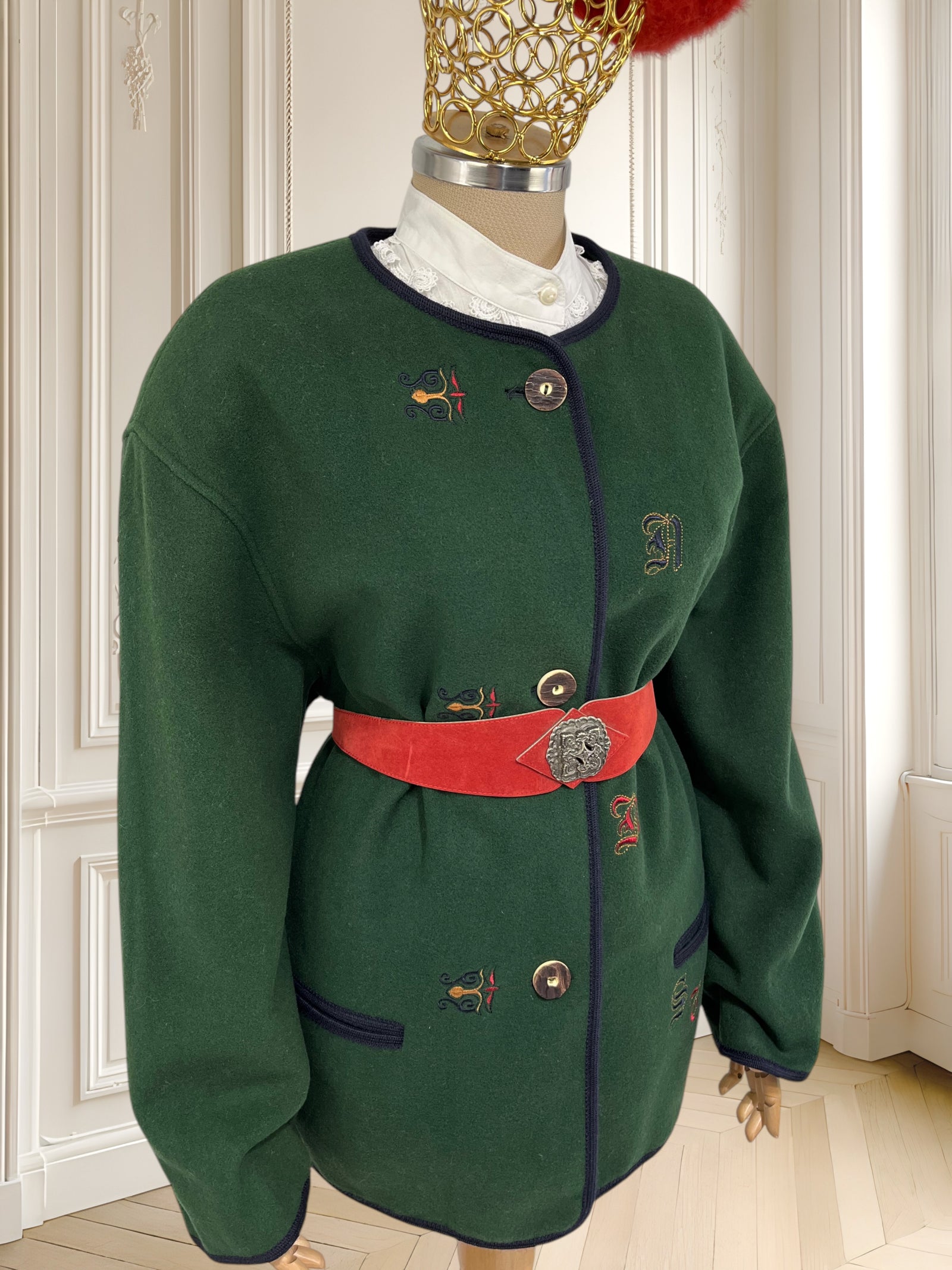Jachetă vintage din amestec de lână mărimea XL