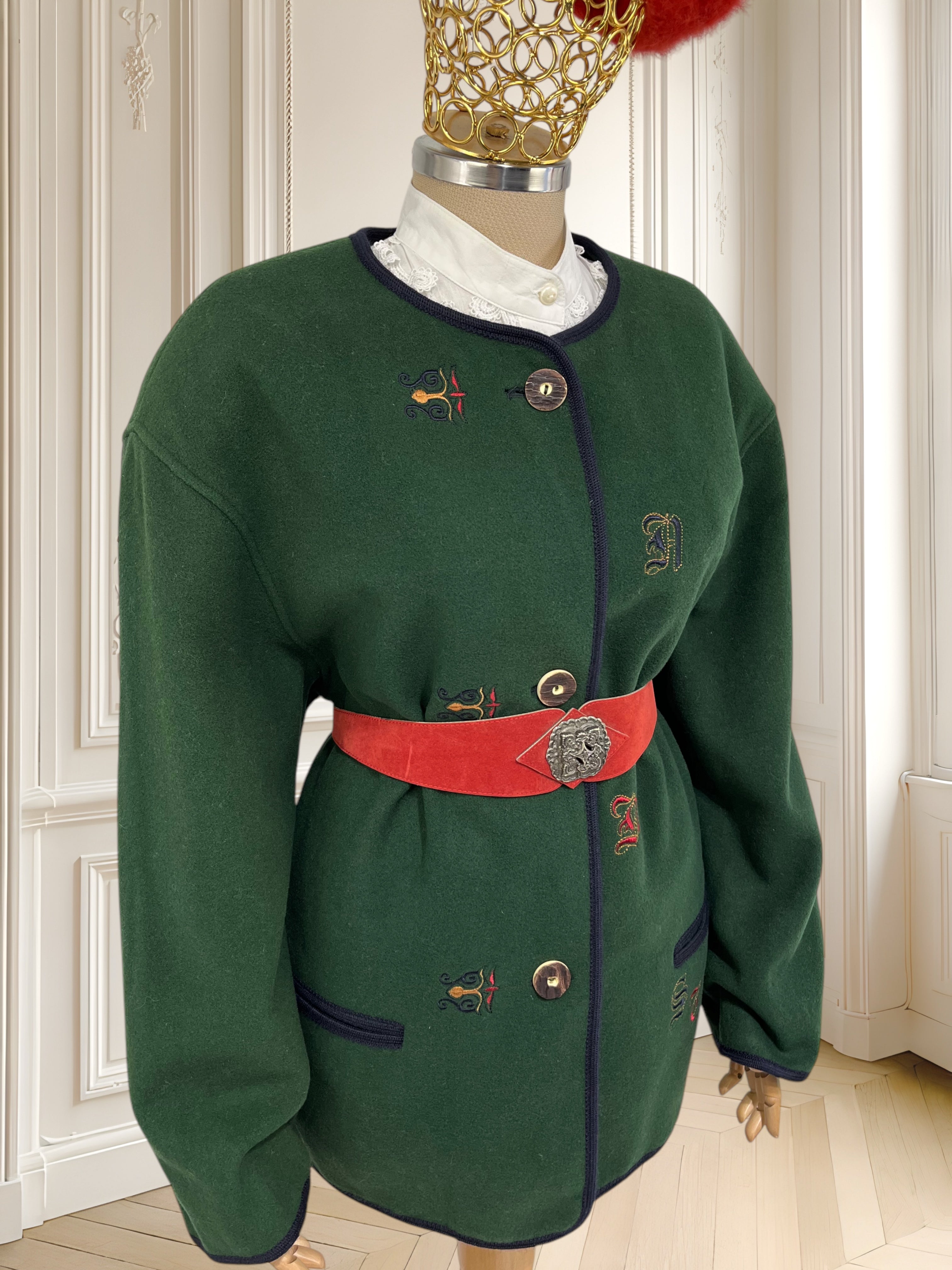 Jachetă vintage din amestec de lână mărimea XL