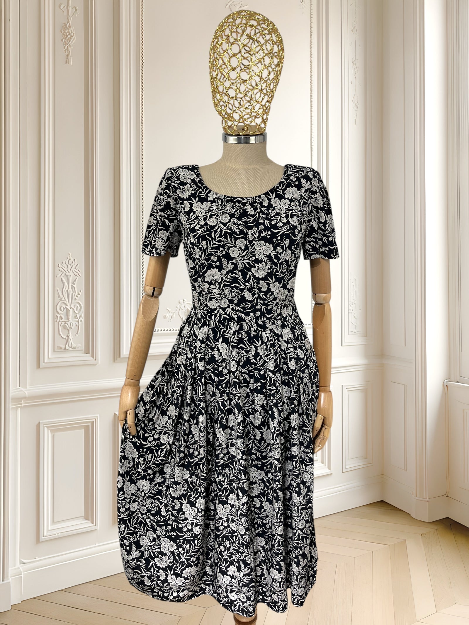 Rochie vintage din vâscoză potrivită pentru S/M