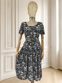 Rochie vintage din vâscoză potrivită pentru S/M