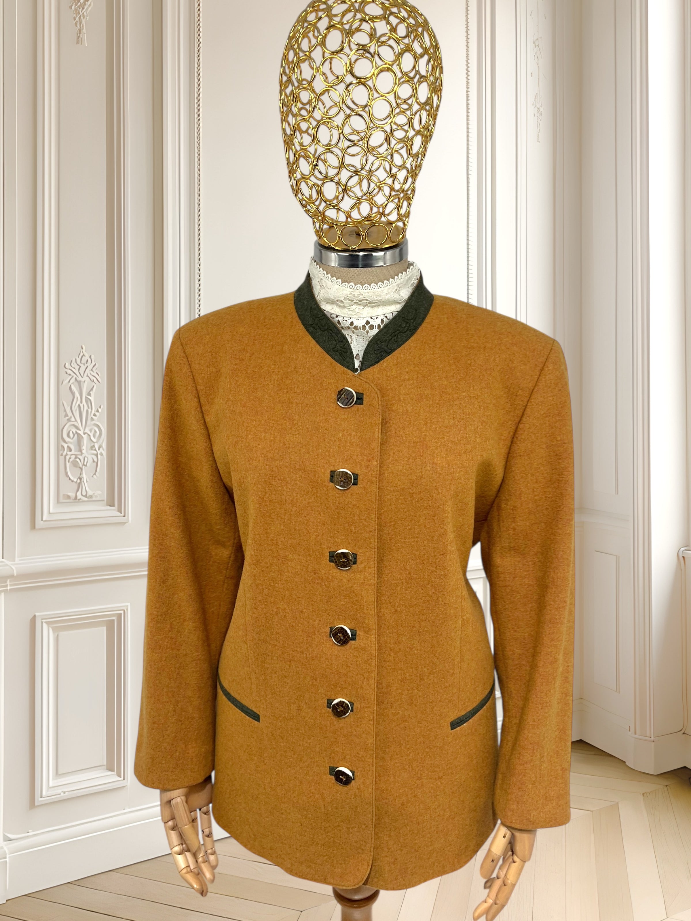 Sacou vintage din lână pură mărimea XL