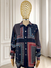 Cămașă vintage din vâscoză potrivită pentru L/XL
