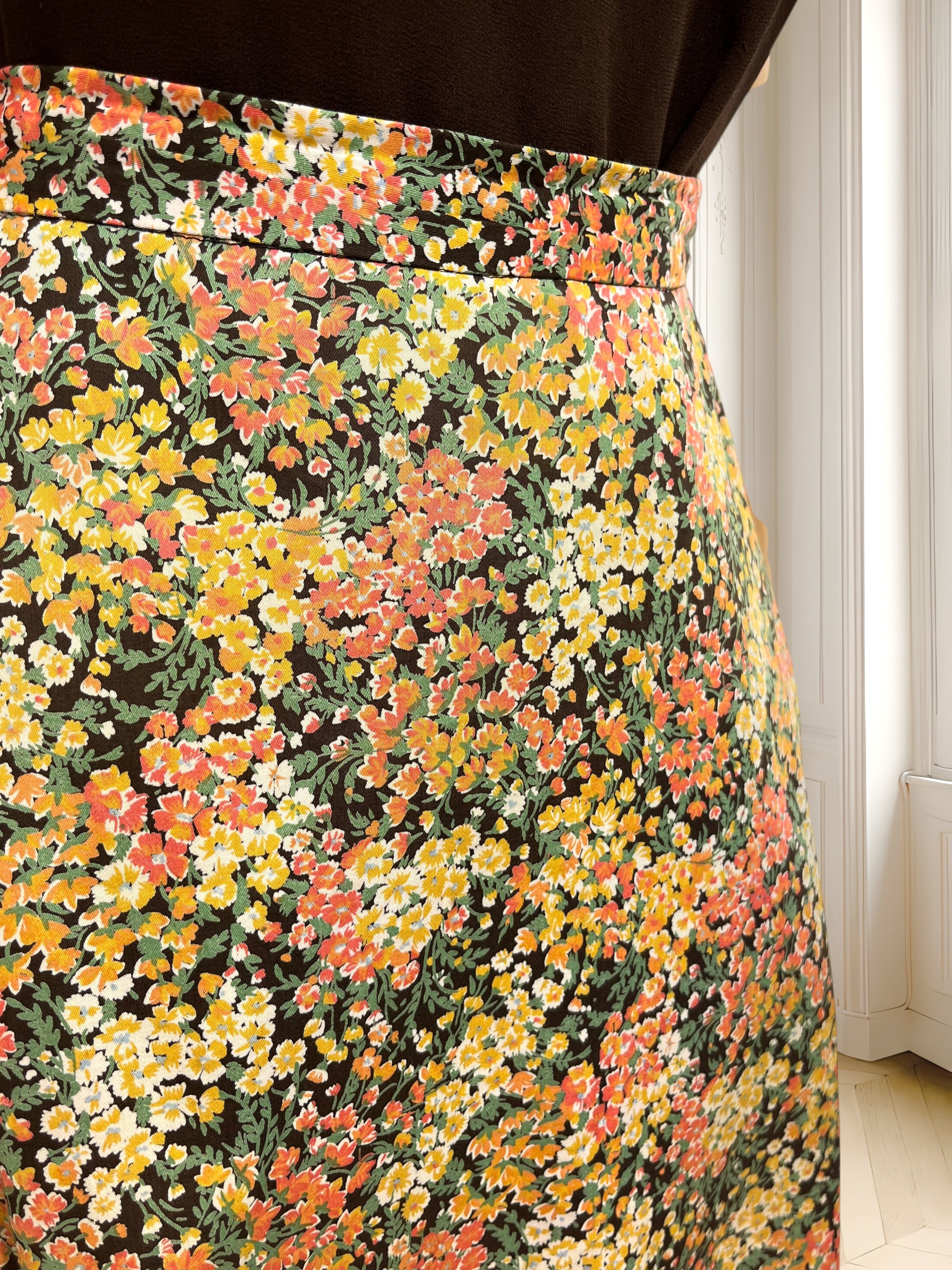 Fustă din bumbac cu print floral mărimea XS