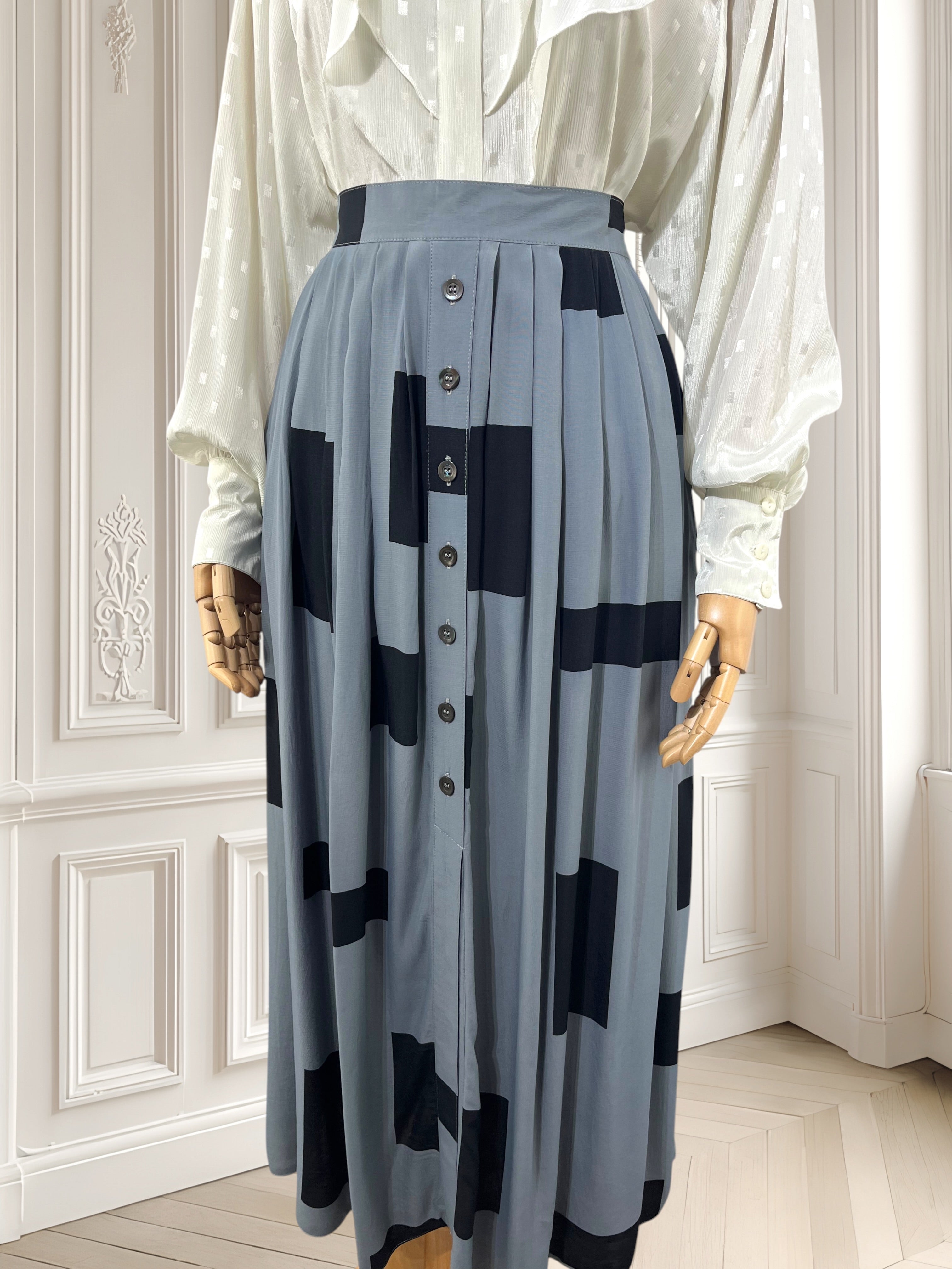Fustă vintage din vâscoză potrivită pentru M/L