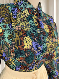 Cămașă vintage cu print paisley mărimea L