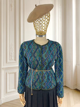 Încarcă imaginea în vizualizatorul Galerie, Cardigan vintage din lână potrivit pentru M/L
