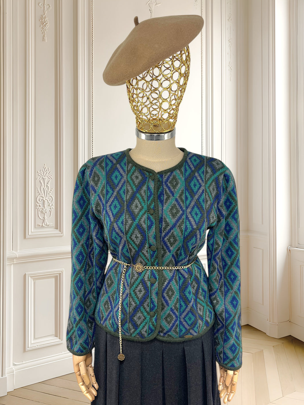 Cardigan vintage din lână potrivit pentru M/L