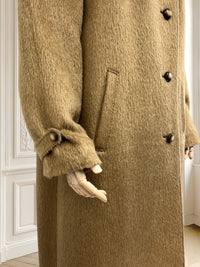 Palton vintage camel din lână alpaca și merino mărimea L