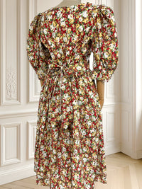 Rochie vintage cu print floral mărimea M