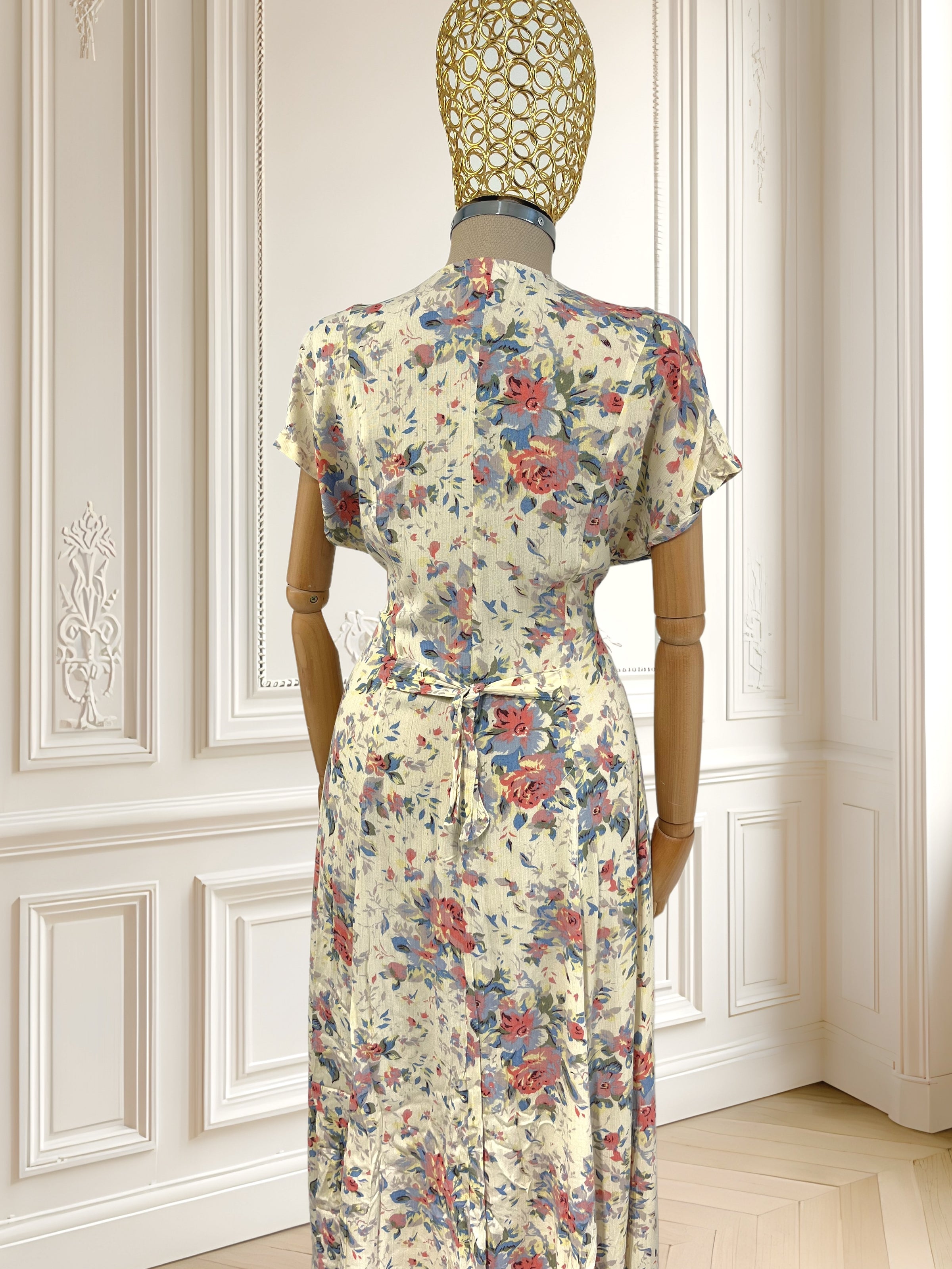 Rochie vintage din vâscoză mărimea M