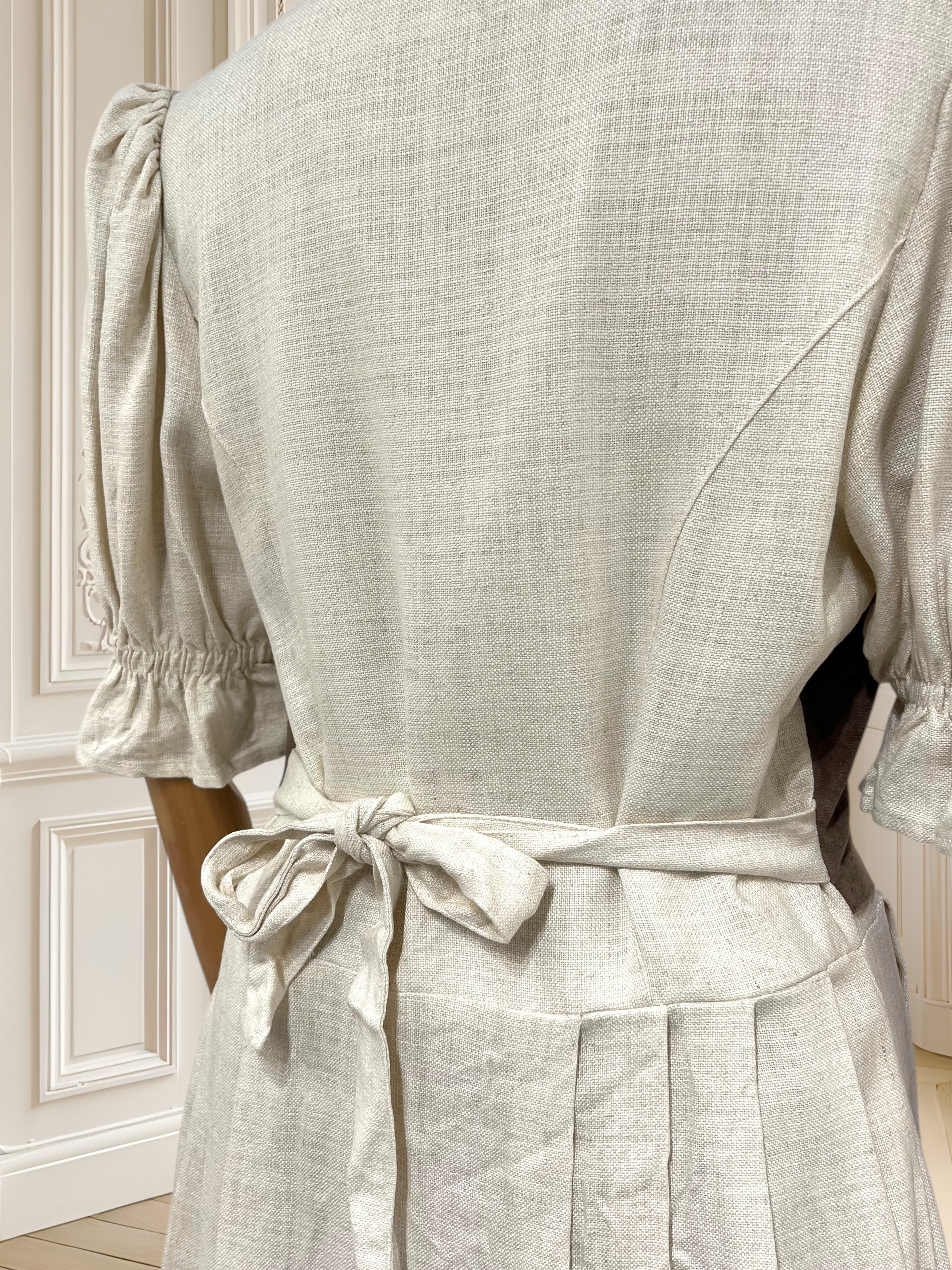 Rochie vintage din amestec de in mărimea L