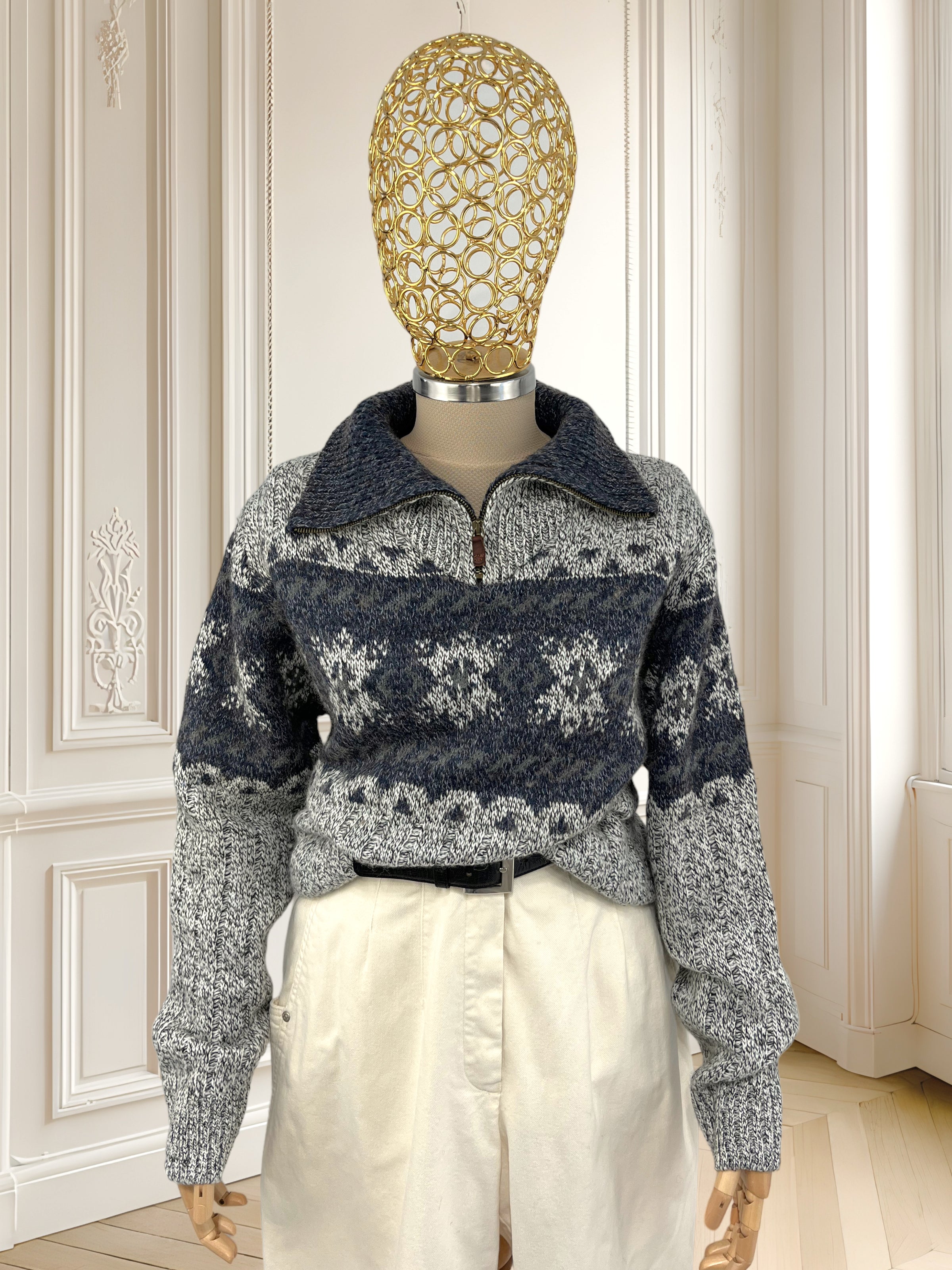 Pulover vintage din amestec de lână mărimea M