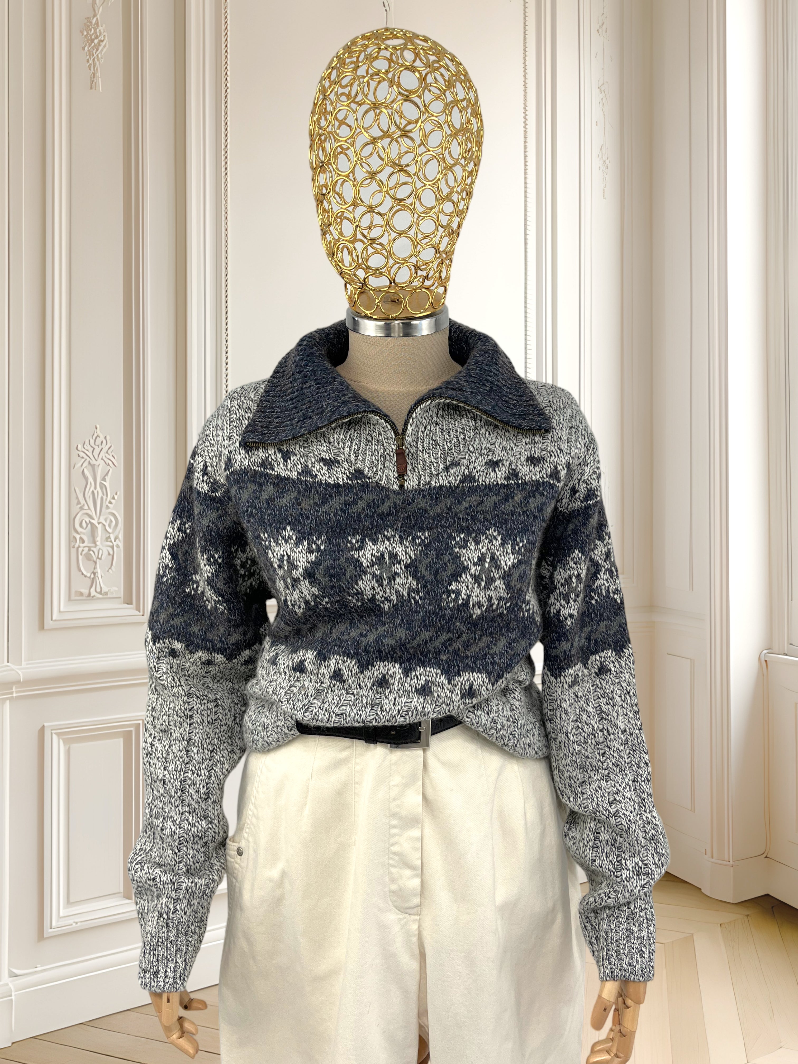 Pulover vintage din amestec de lână mărimea M