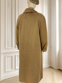 Palton vintage camel din lână alpaca și merino mărimea L