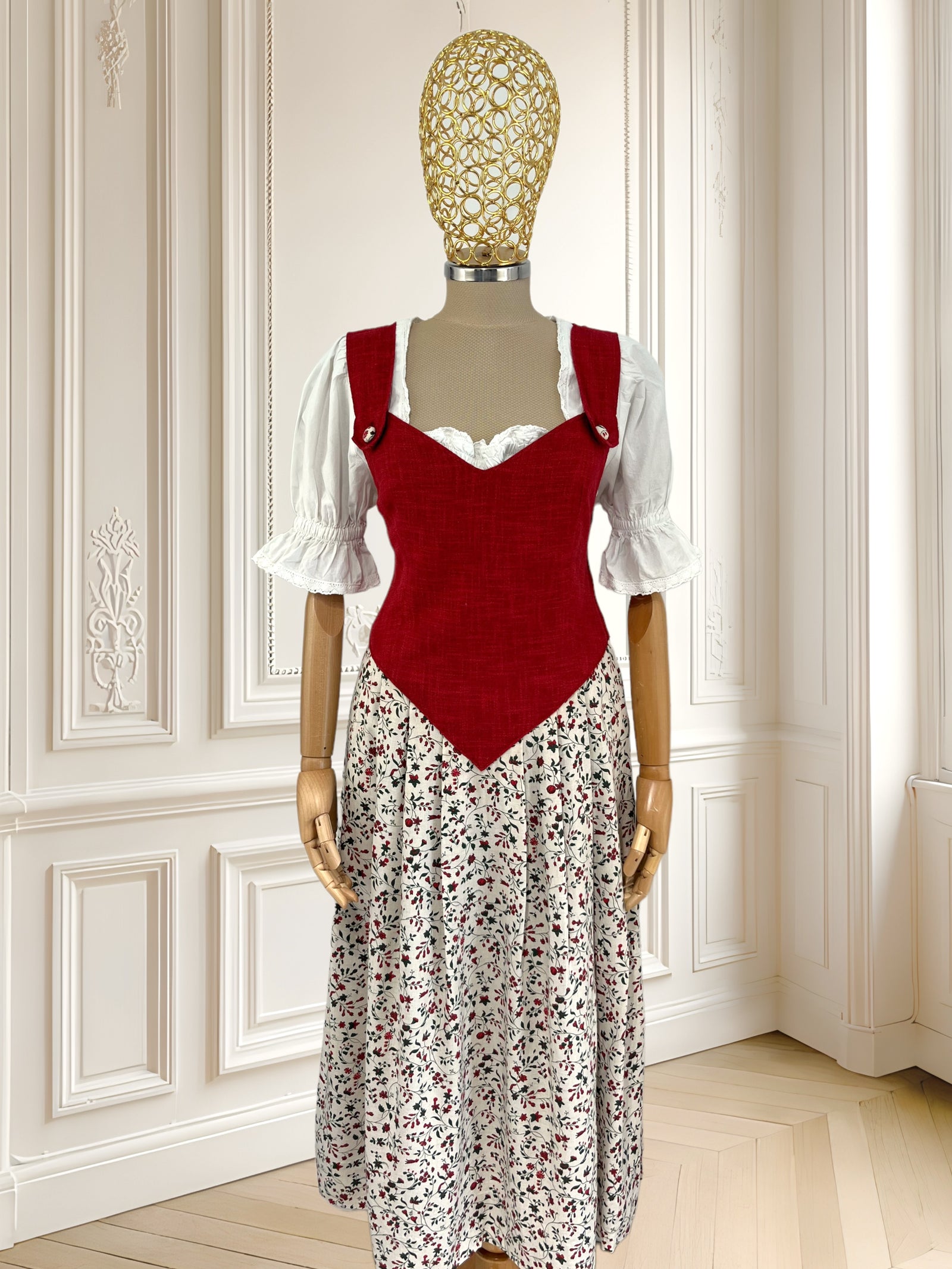 Rochie vintage lucrată manual mărimea M