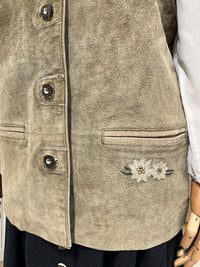 Vestă vintage din piele naturală mărimea L