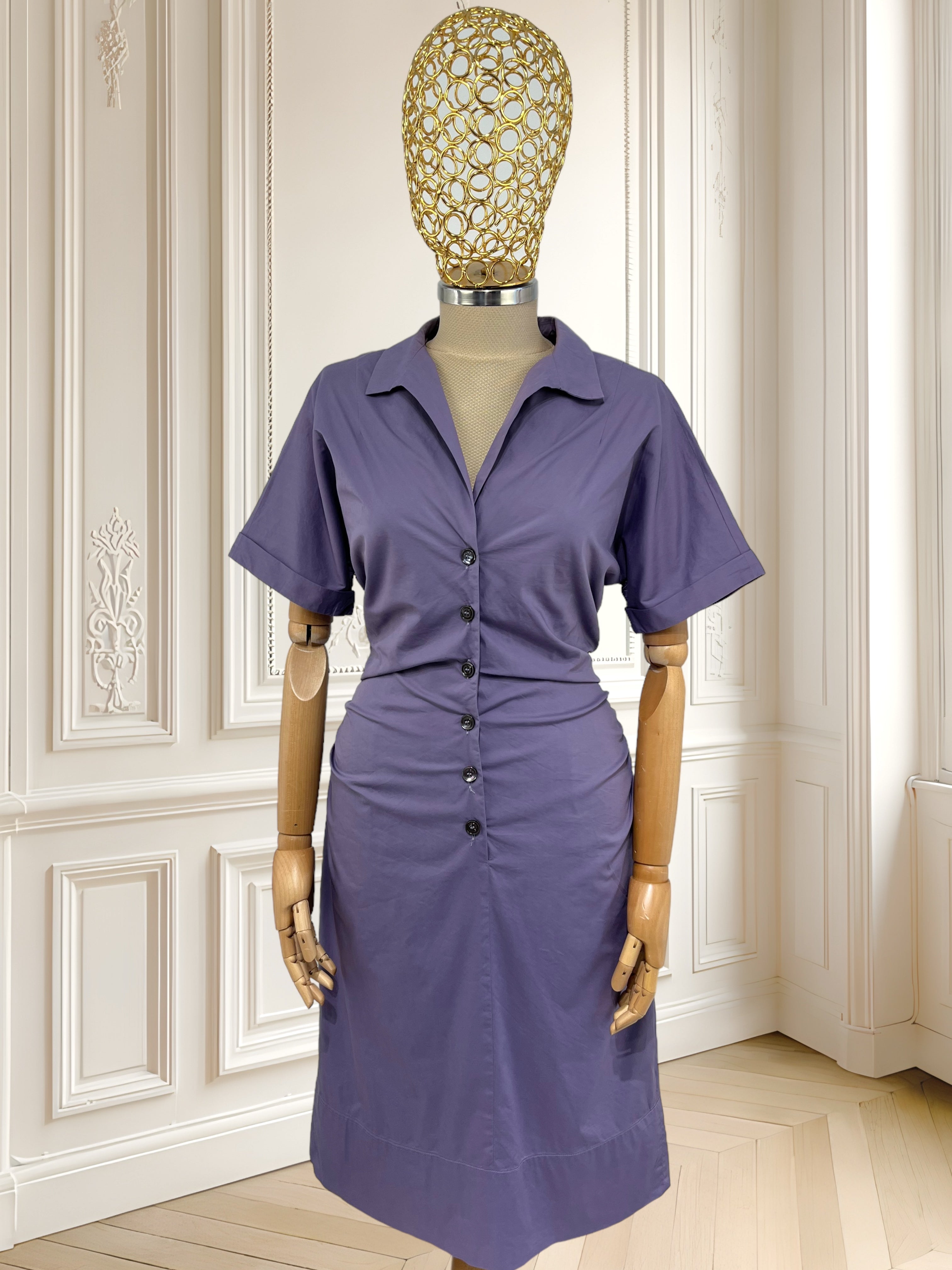 Rochie lila din mix de bumbac mărimea M