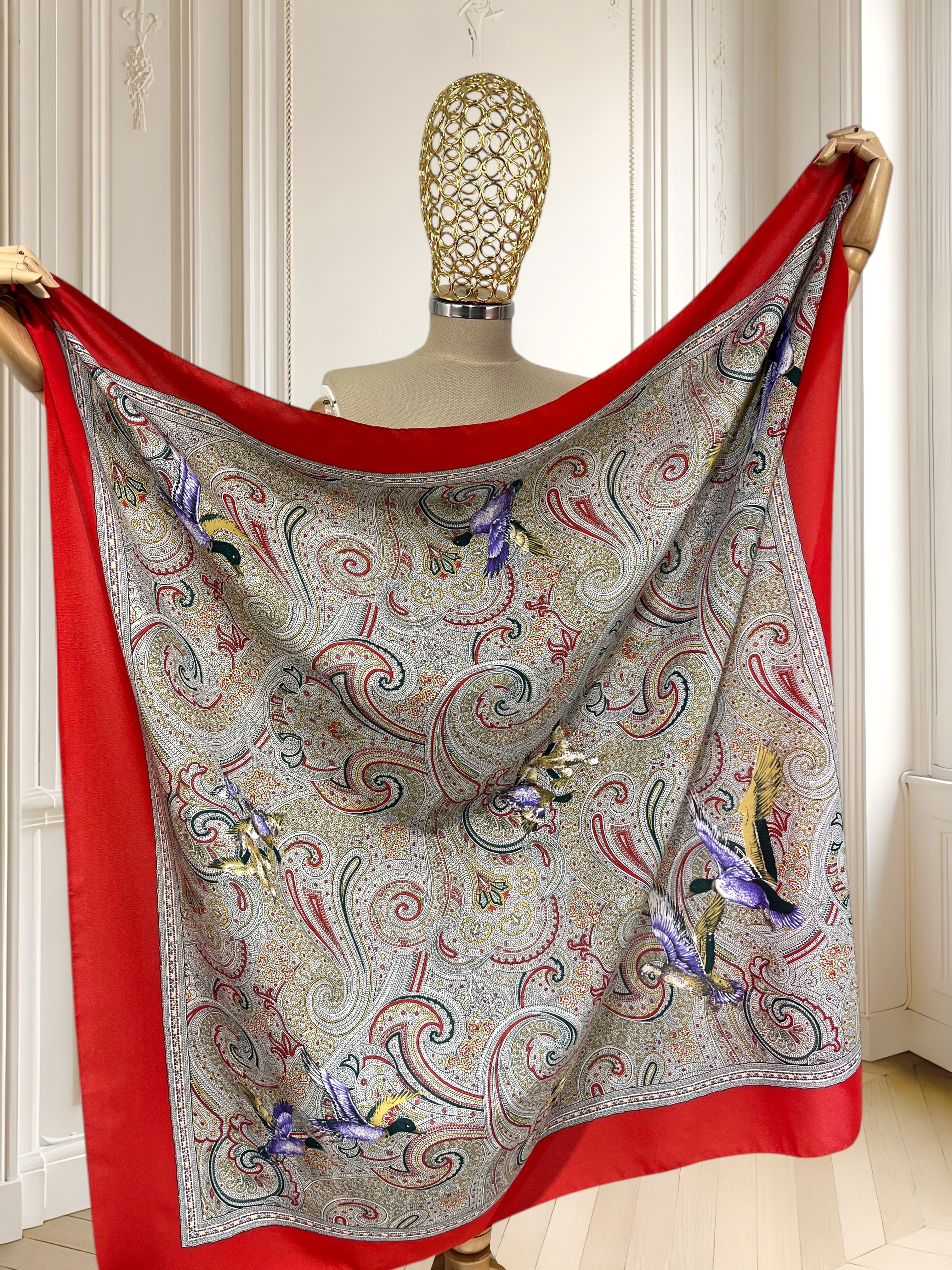 Eșarfă italienească cu print paisley