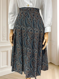 Fustă vintage cu print paisley mărimea M