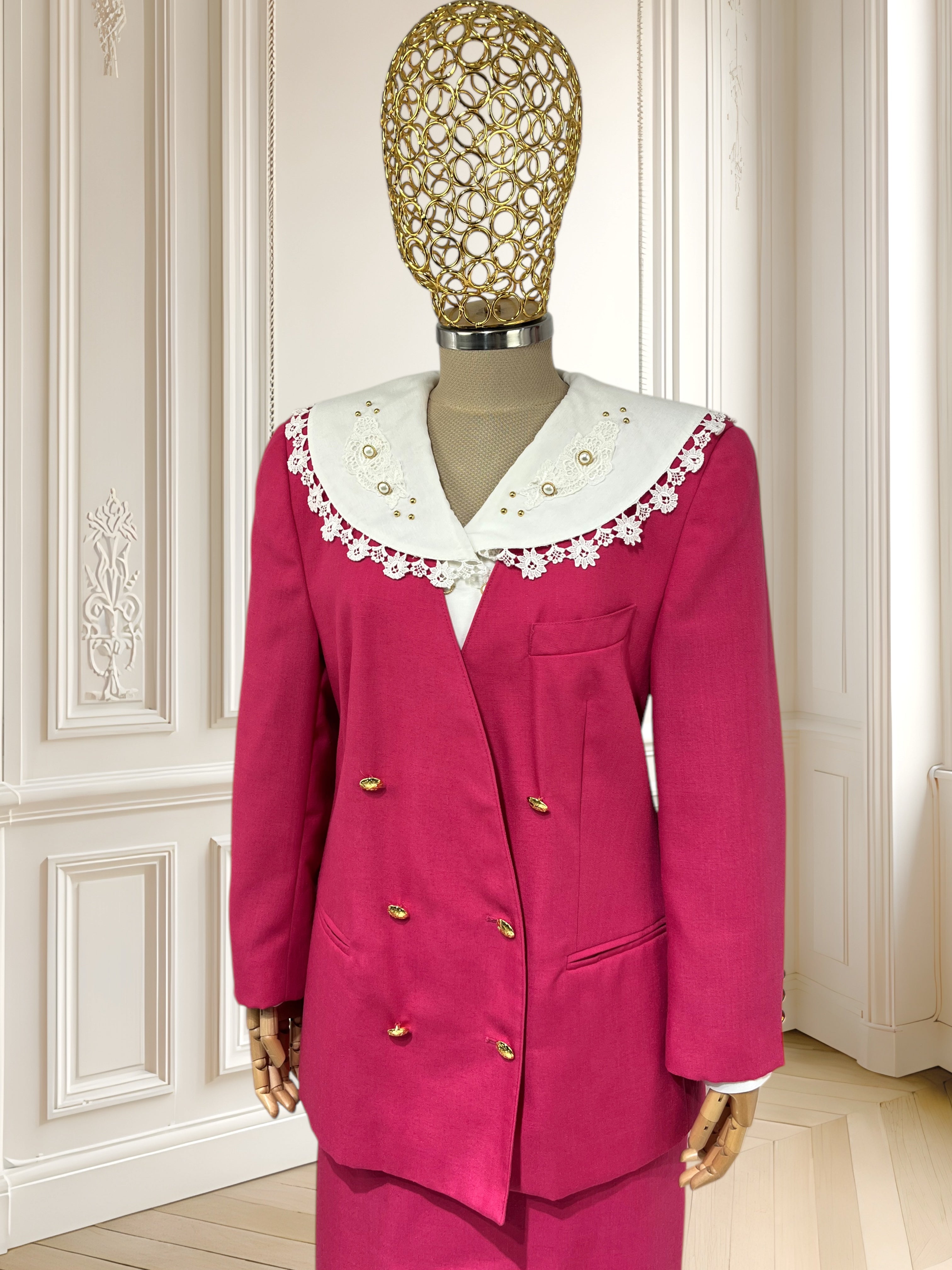 Compleu vintage roz potrivit pentru M/L