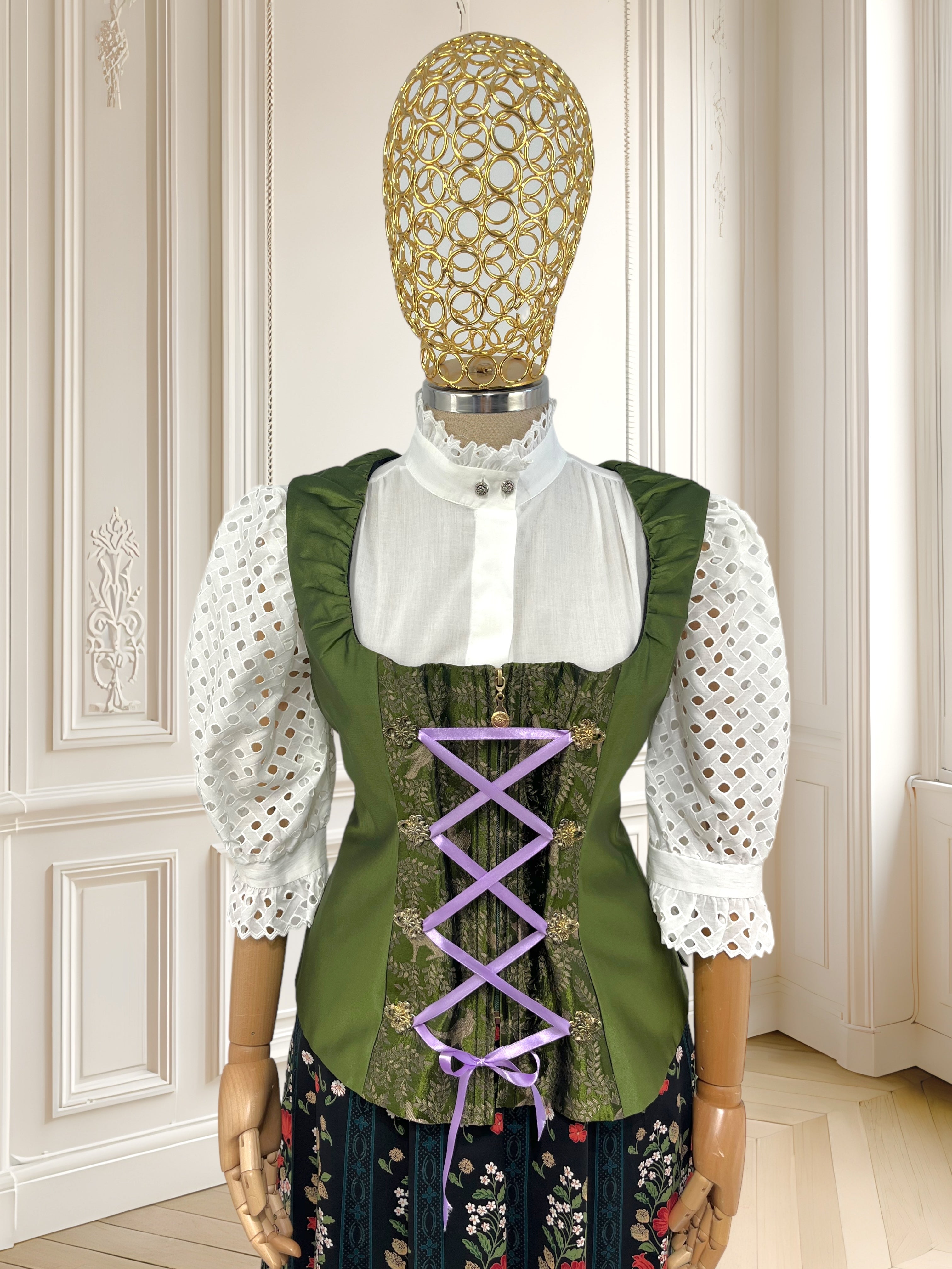 Corset vintage satinat mărimea L