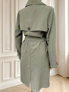 Trench coat din amestec de vâscoză potrivit pentru M/L
