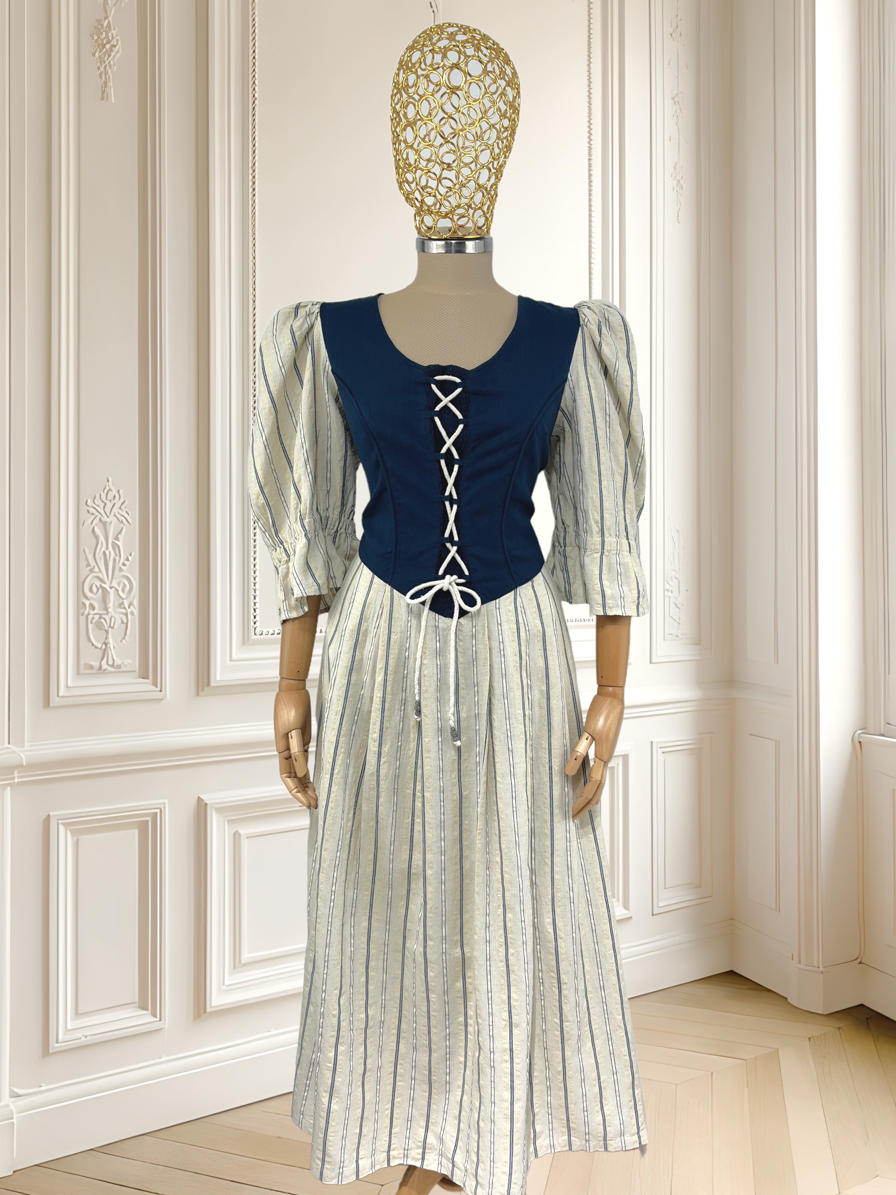 Rochie vintage din bumbac și in mărimea L