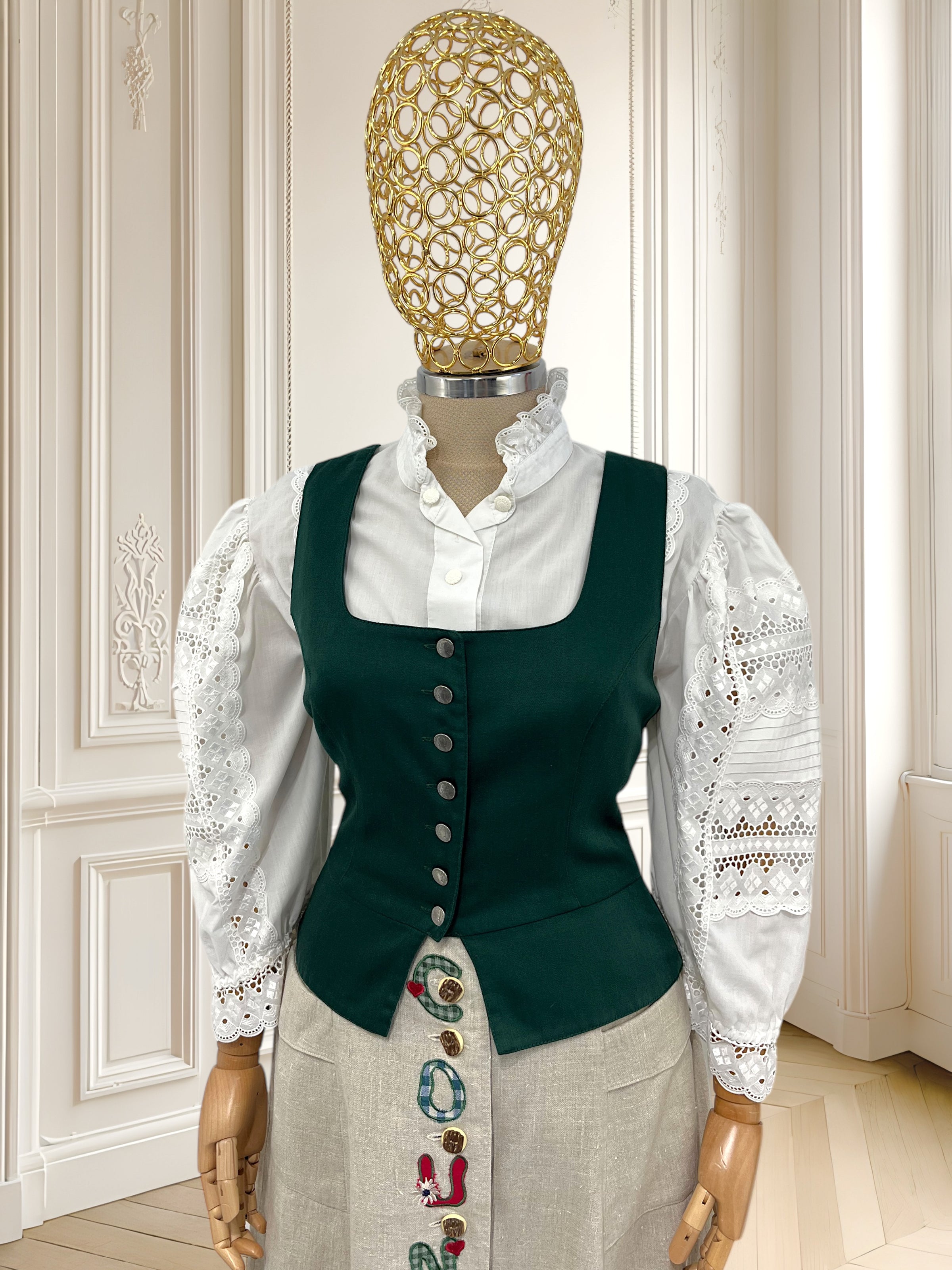 Vestă vintage din lână subțire mărimea S