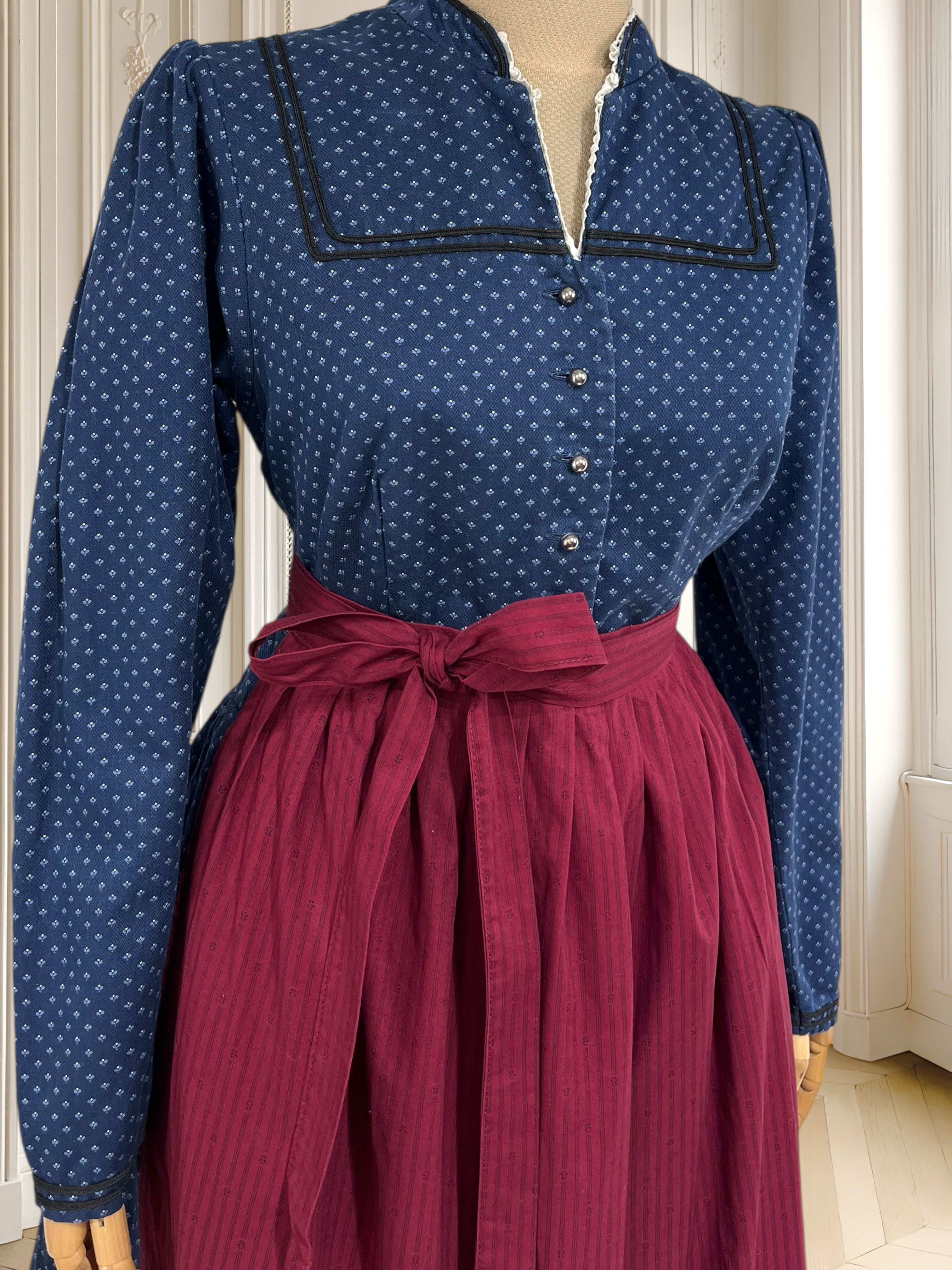 Rochie vintage din bumbac mărimea L