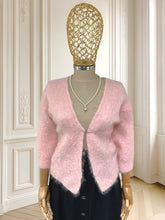 Încarcă imaginea în vizualizatorul Galerie, Cardigan italienesc din amestec de mohair mărimea S
