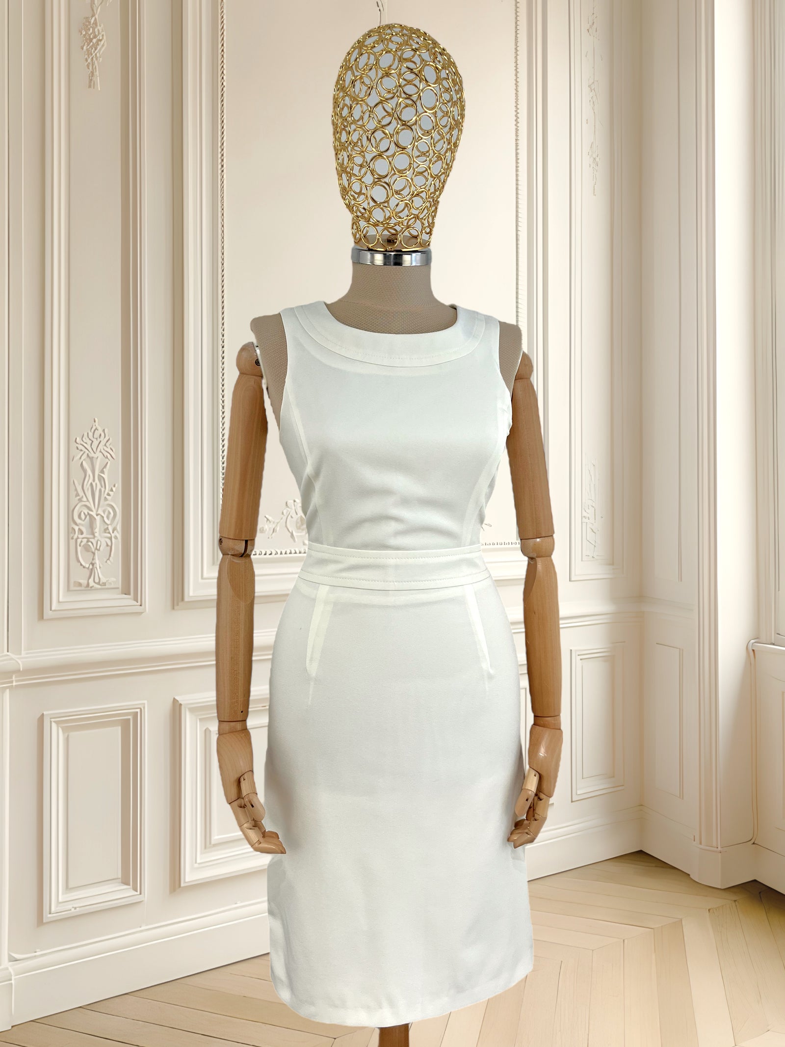Rochie albă cambrată mărimea S