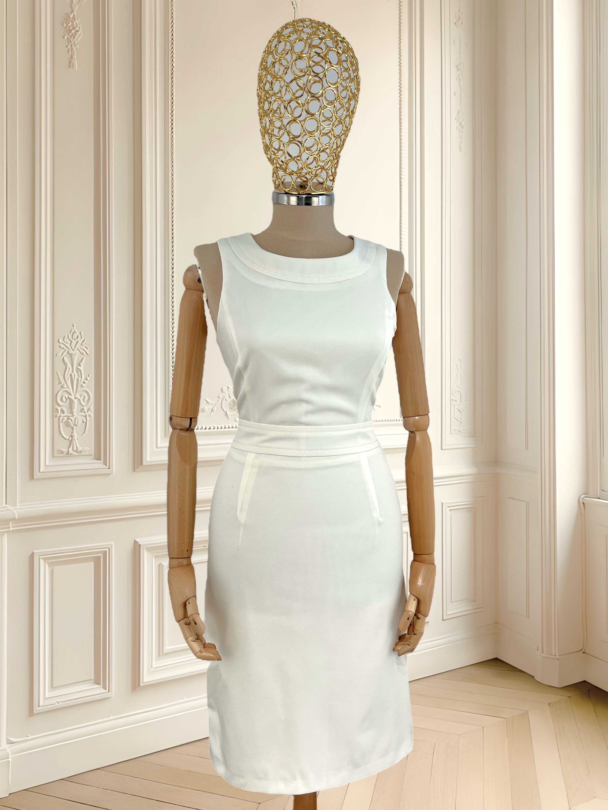 Rochie albă cambrată mărimea S