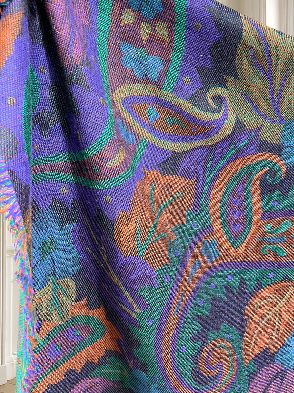 Eșarfă maxi cu print paisley