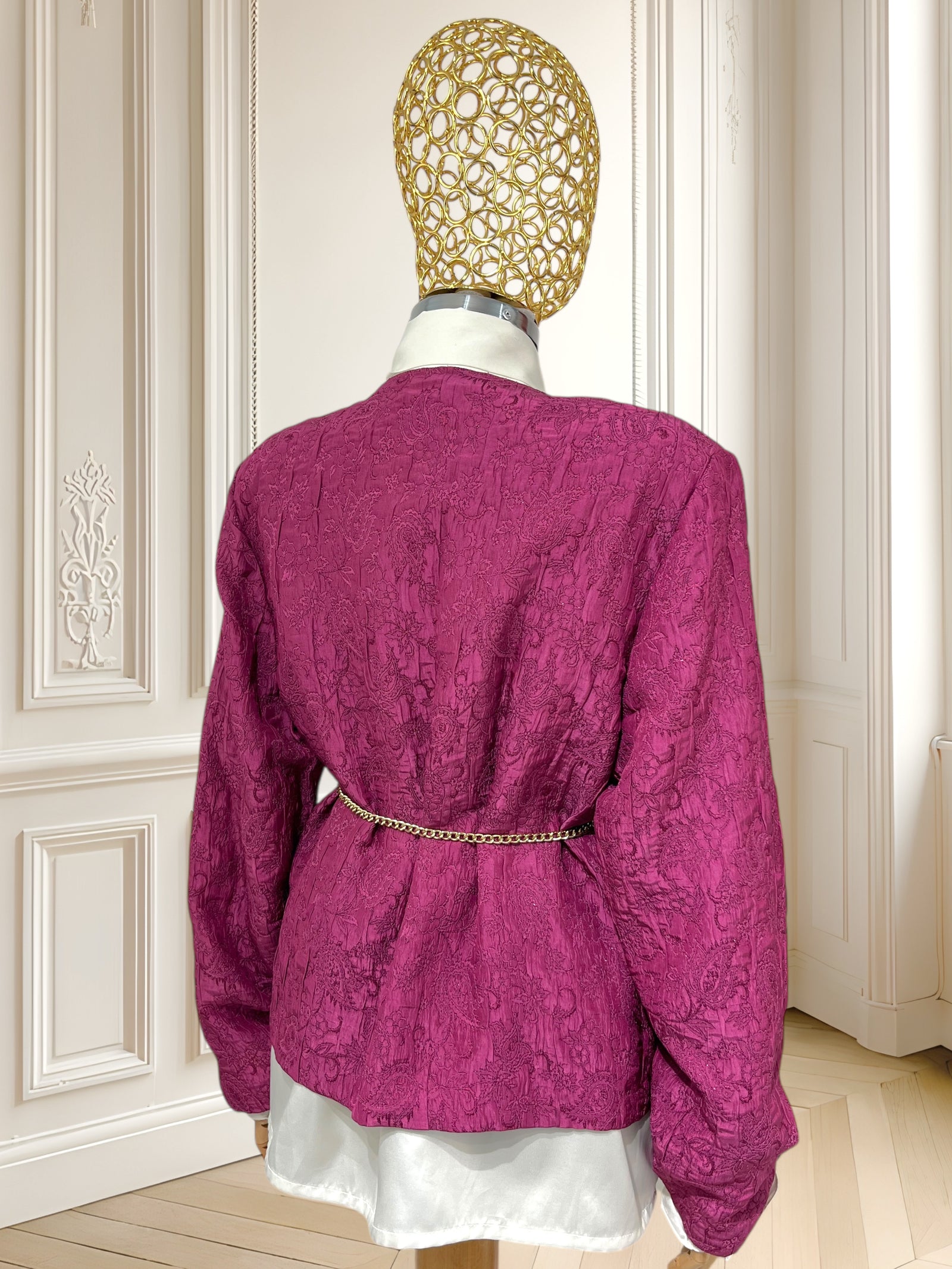 Sacou vintage din brocart mărimea L