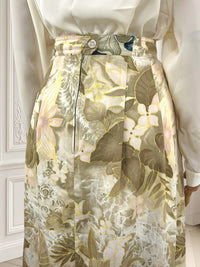 Fustă vintage cu print floral mărimea L
