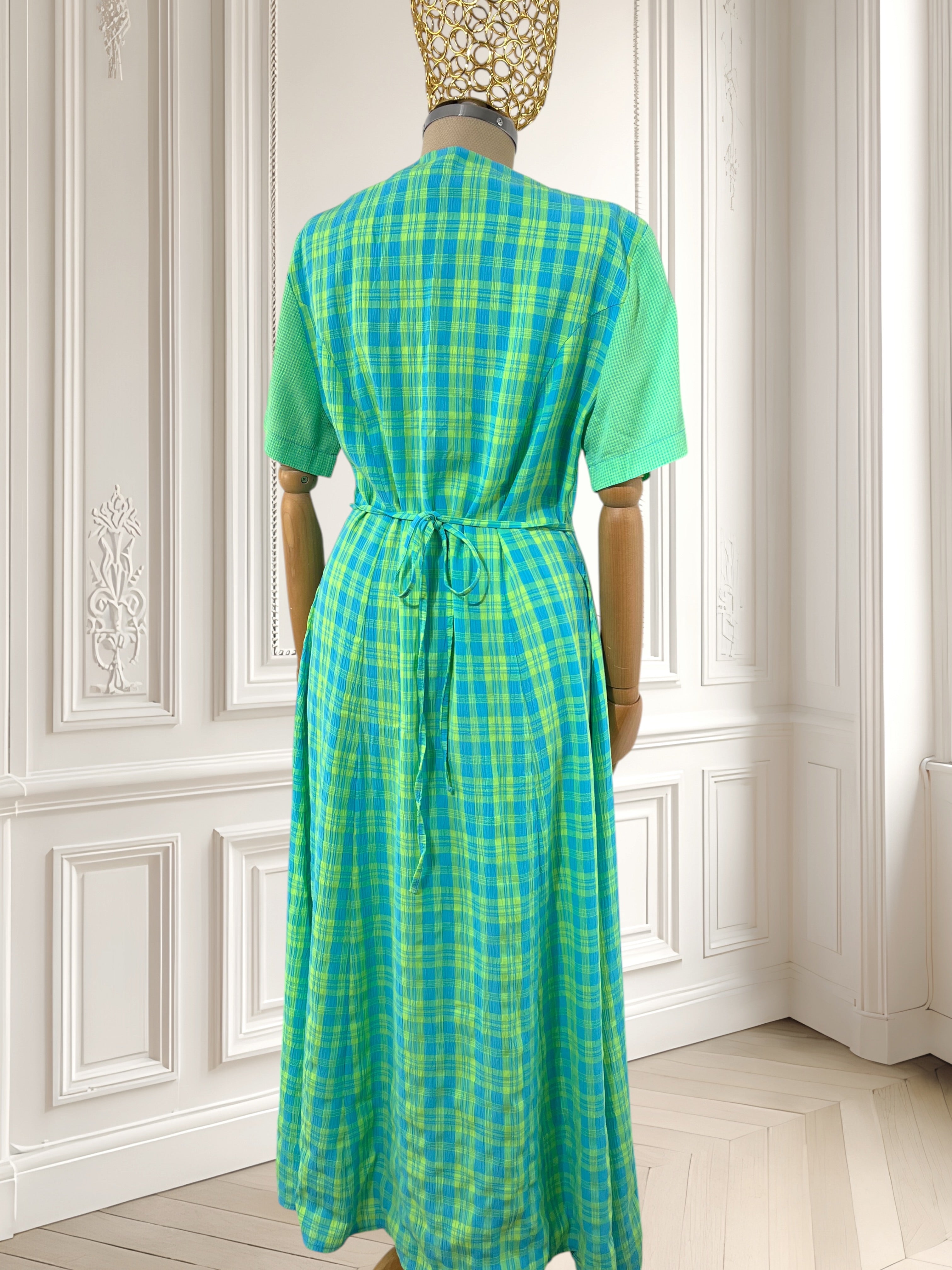 Rochie vintage din amestec de vâscoză mărimea L