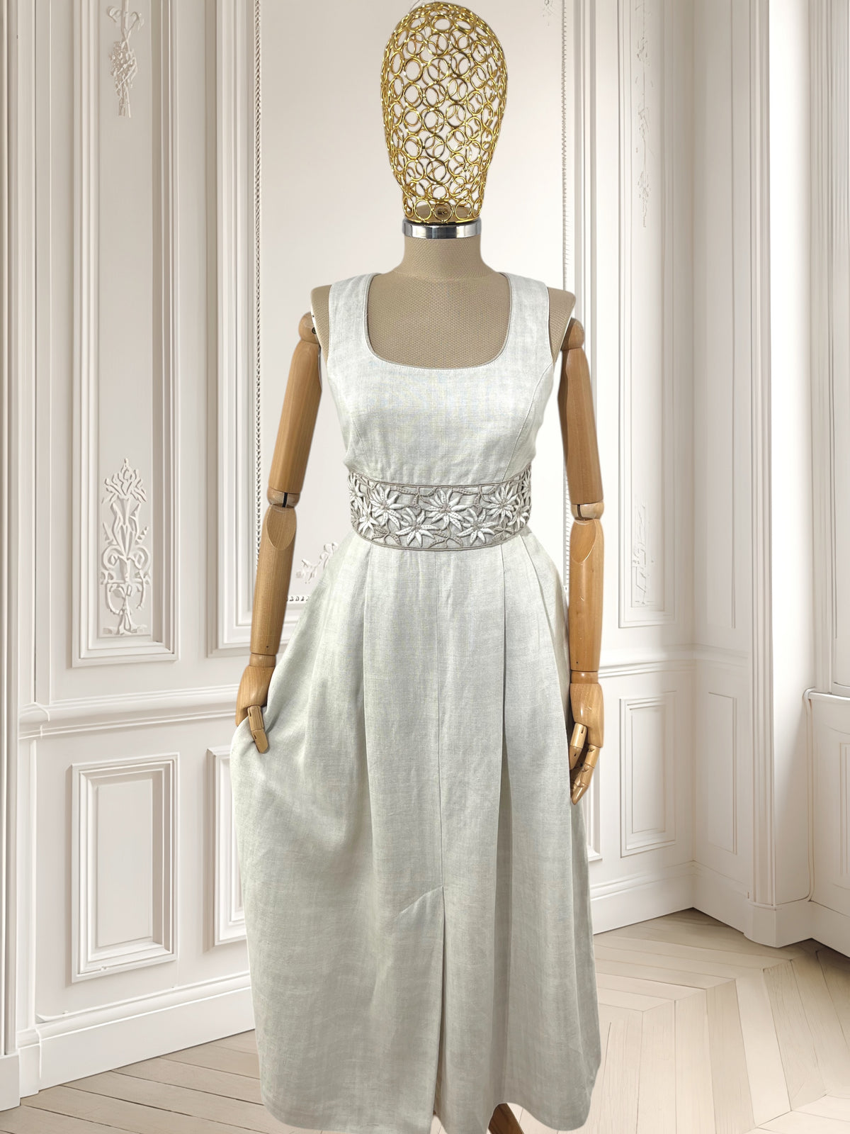 Rochie vintage din in mărimea S