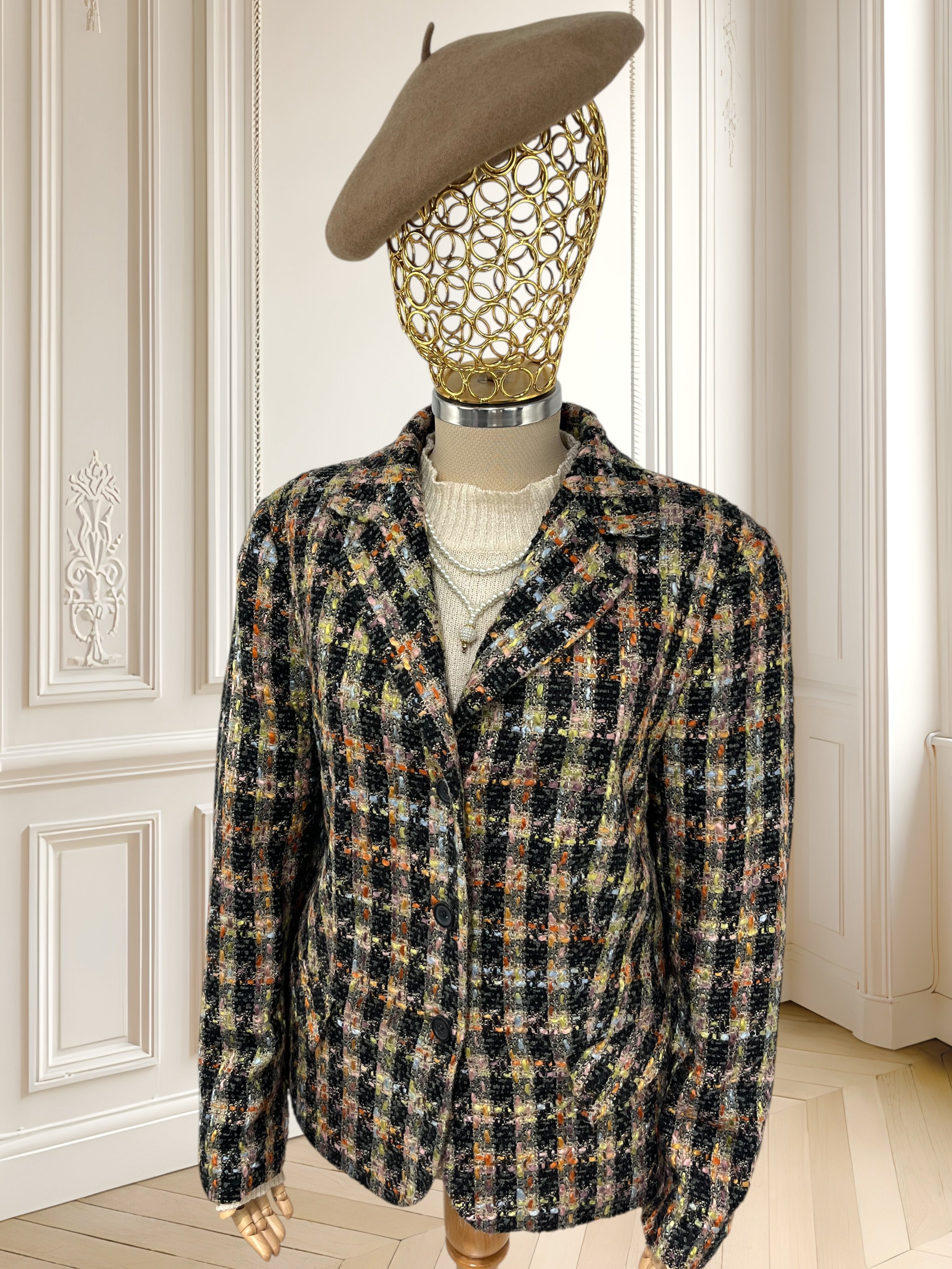 Sacou vintage din tweed mărimea XL