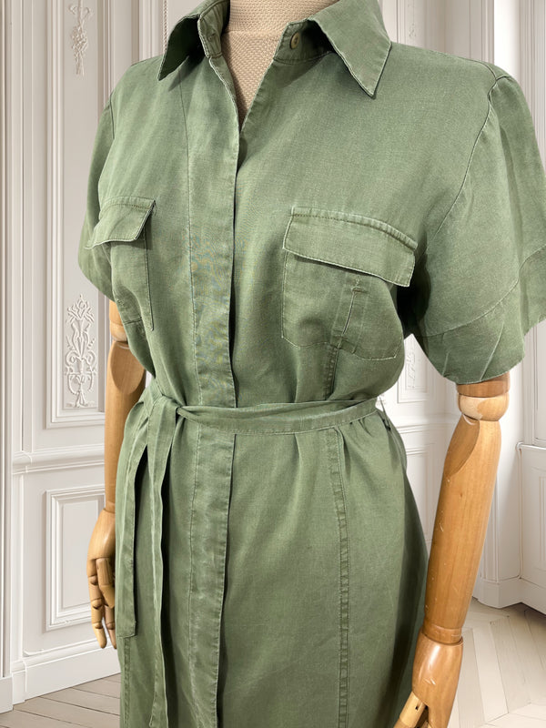 Rochie olive din fibră naturală mărimea L