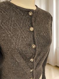 Cardigan vintage din lână pură potrivit pentru S/M