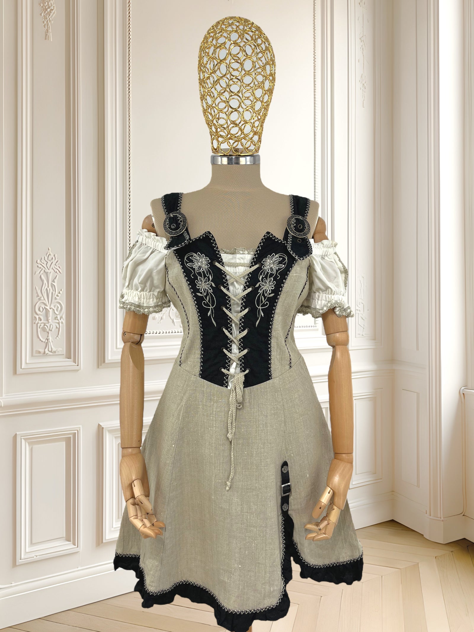 Rochie vintage din in mărimea S