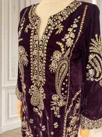 Rochie din catifea de inspirație orientală mărimea S