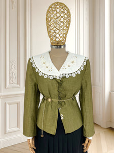 Sacou vintage olive din in mărimea M