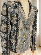Încarcă imaginea în vizualizatorul Galerie, Sacou vintage din brocart mărimea L
