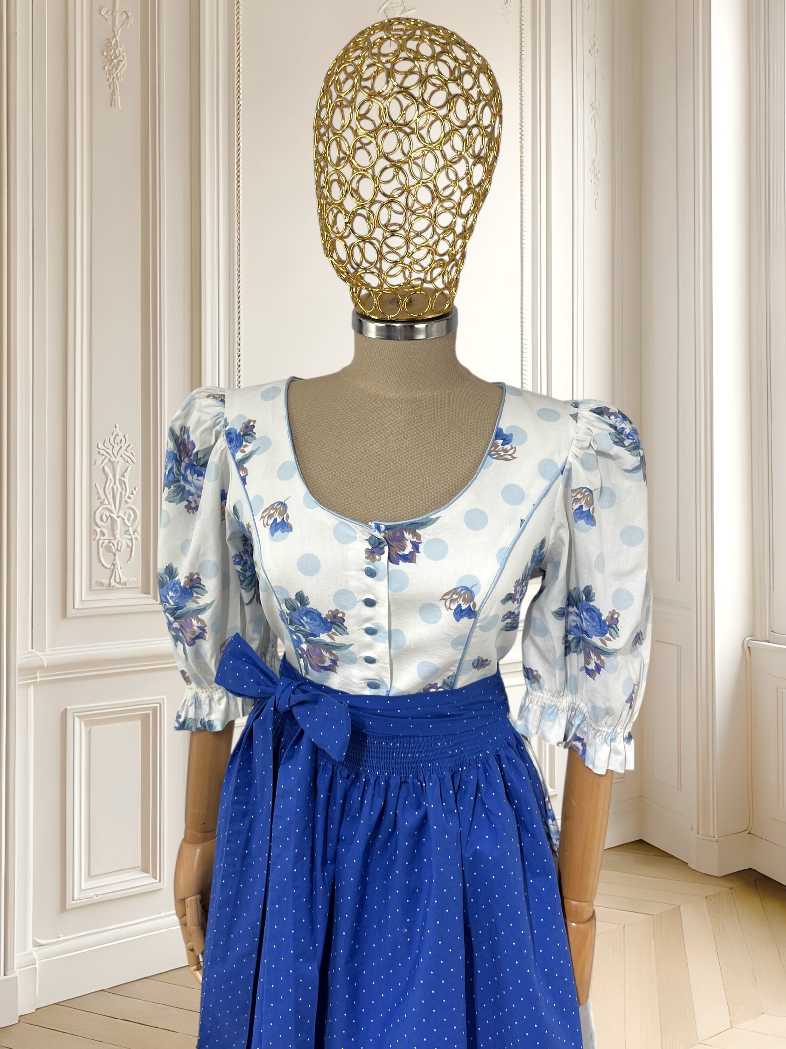 Rochie vintage din bumbac mărimea L