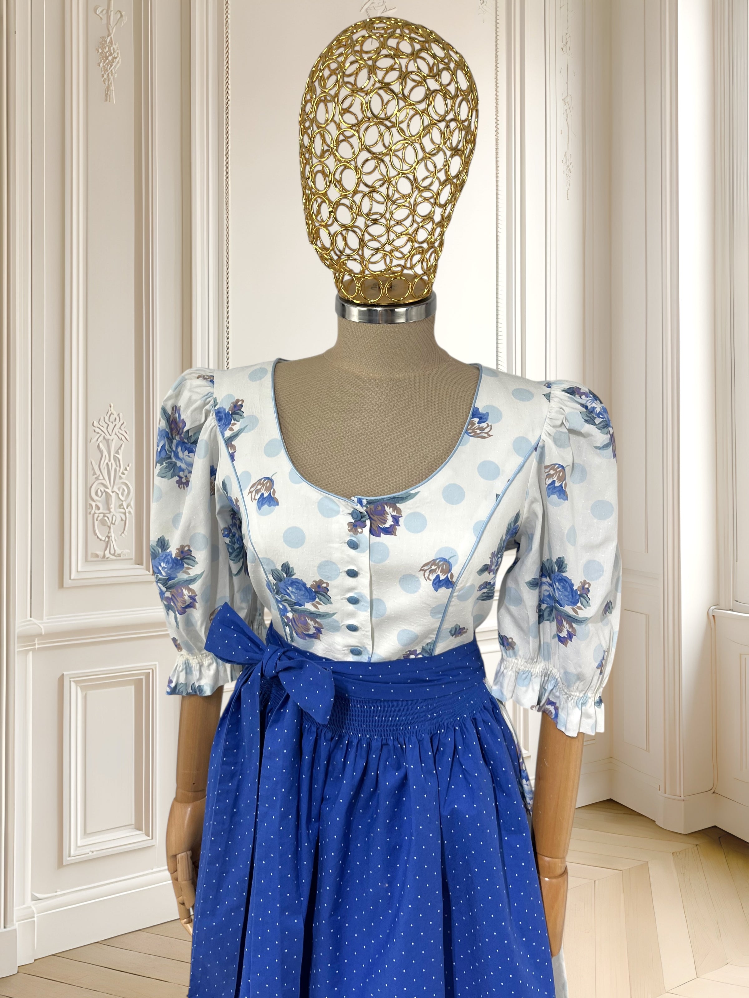 Rochie vintage din bumbac mărimea L